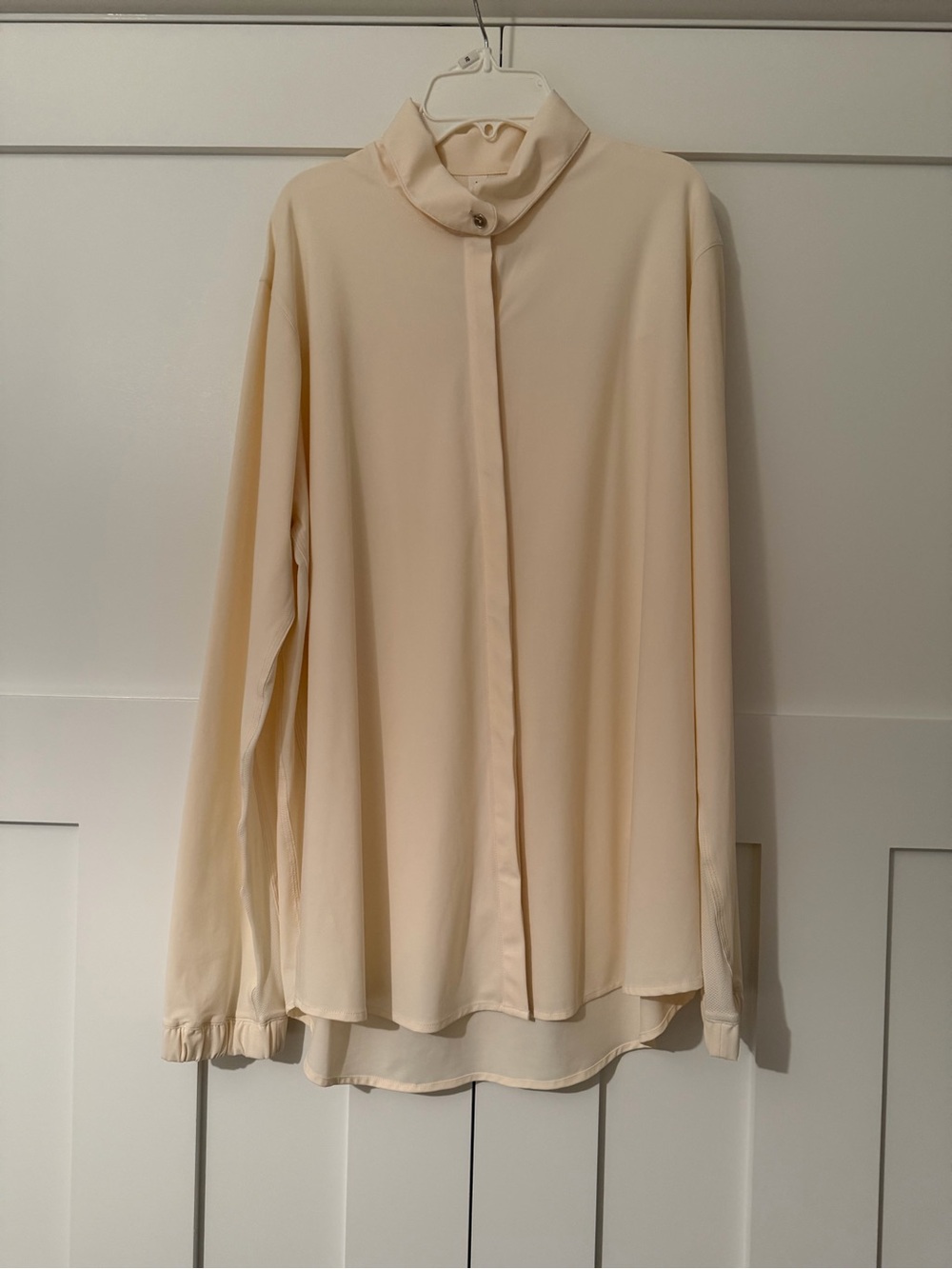 Lululemon, Day Trip, Long Sleeve, Butter Cream Button-Front, Shirt 12 NWOT
